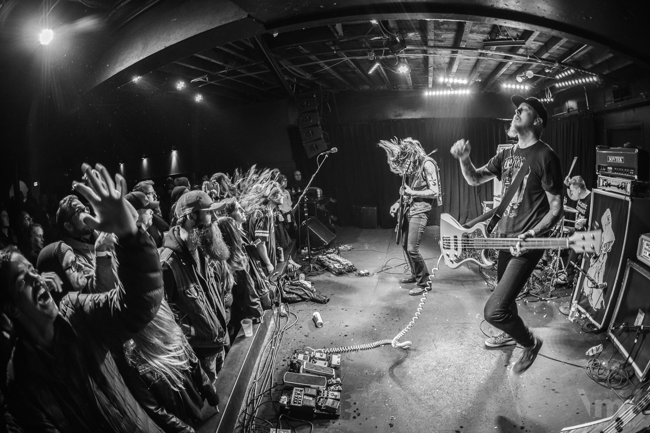 Monolord performing live on stage